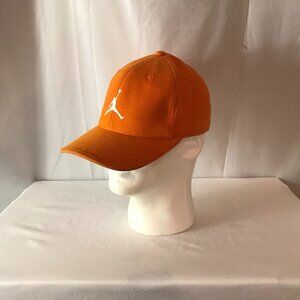 Jordan Curved Bill L/XL White/Rusty Orange Activewear Athletic Sport Cut Hat